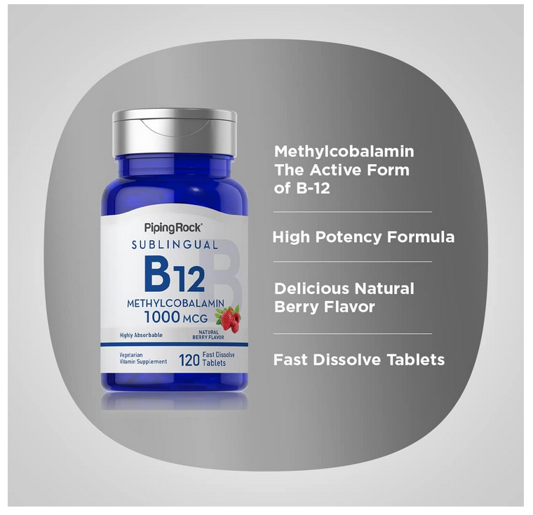 Vitamina B12 1000mcg Sublingual