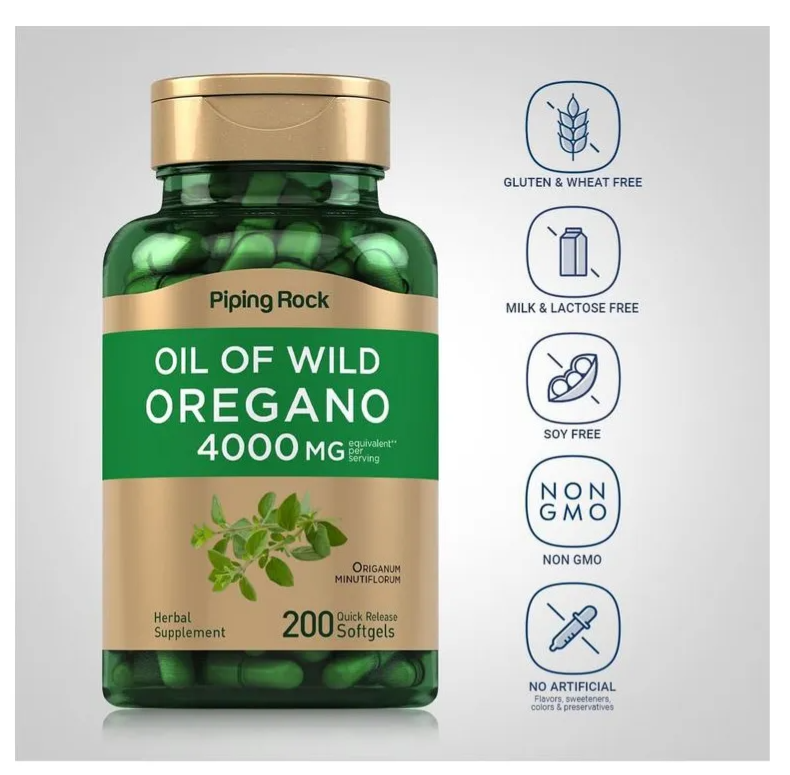 Extracto Aceite Oregano 4000 200 CAPSULAS