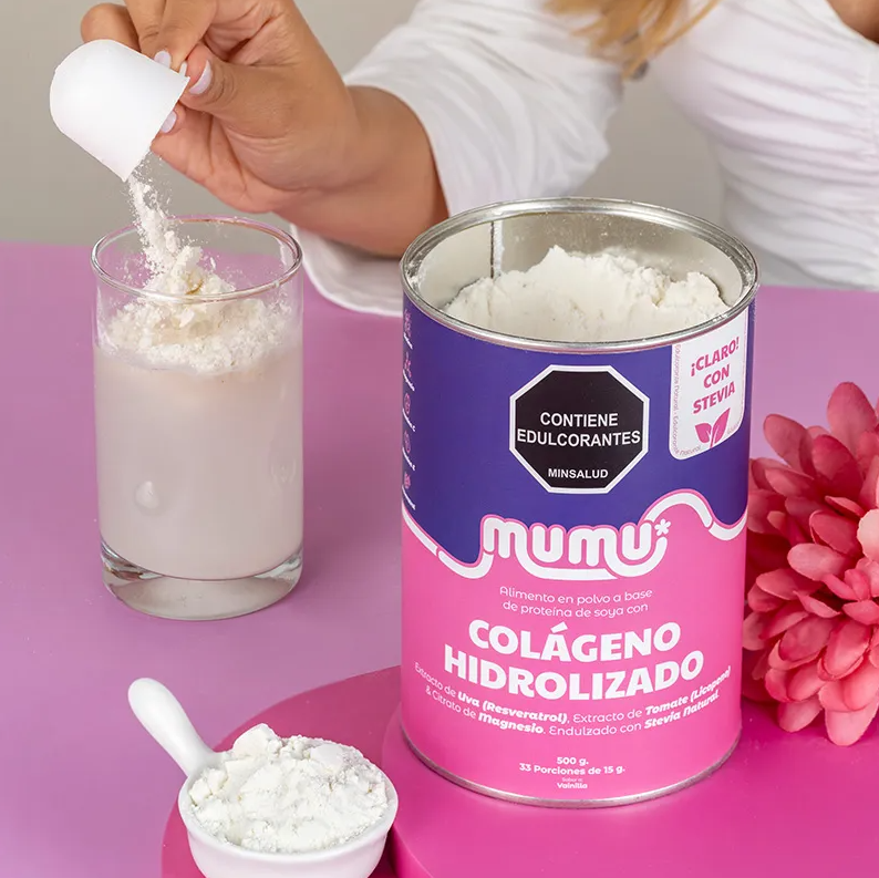 Mumu Colágeno Magnesio Biotina Uñas Cabello 500g Vainilla