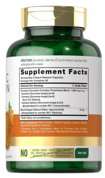 Curcuma 1000mg Antiinflamatorio