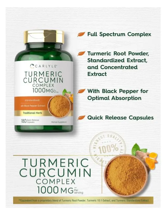 Curcuma 1000mg Antiinflamatorio