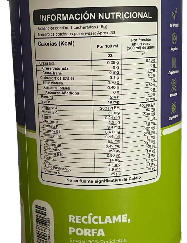 Mumu Batido Verde En Polvo 500