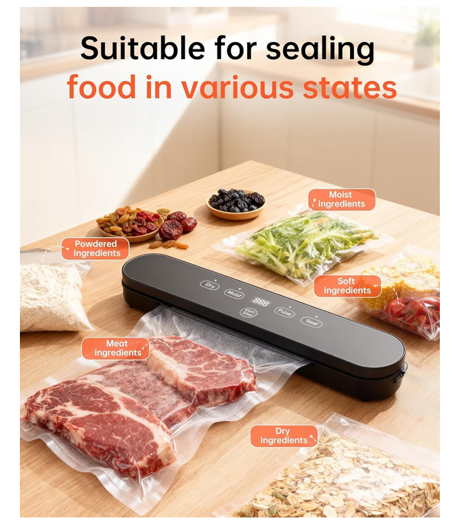 Sellador Al Vacío Digital Para Alimentos Con Temporizador