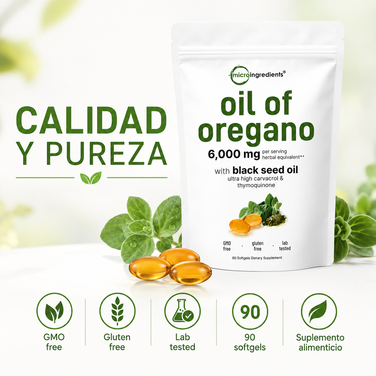 Candida Support Oregano x90 capsulas 6000mg