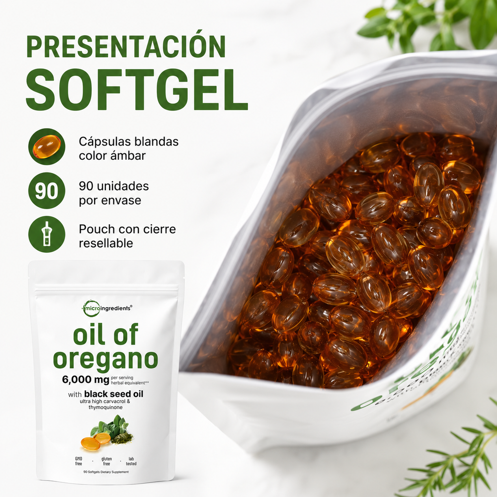 Candida Support Oregano x90 capsulas 6000mg