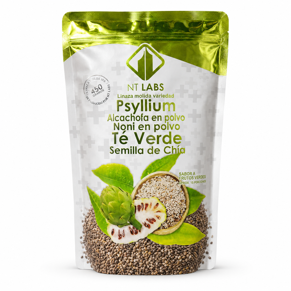 Psyllium Fibra 100% 450gramos linaza verde