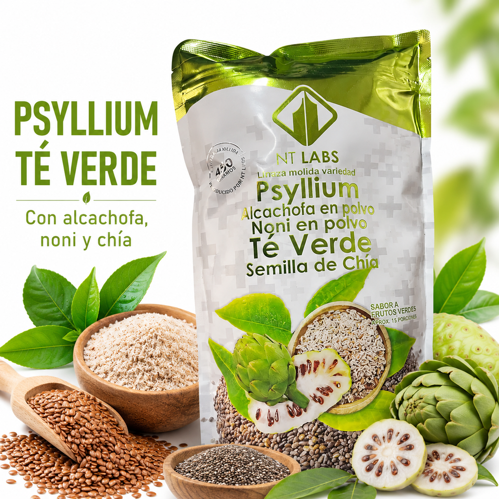 Psyllium Fibra 100% 450gramos linaza verde