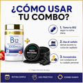 Vitamina B12 Sublingual 2000mcg + Carbón Dental 30g Combo