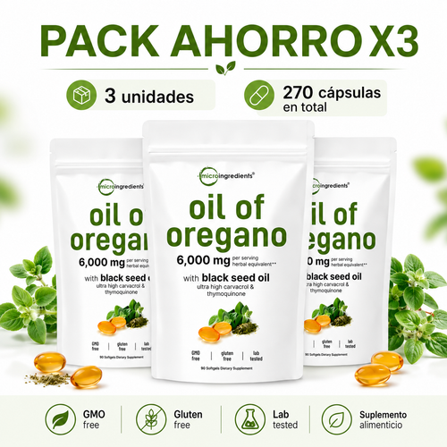 Candida Support Oregano 270 capsulas 6000mg