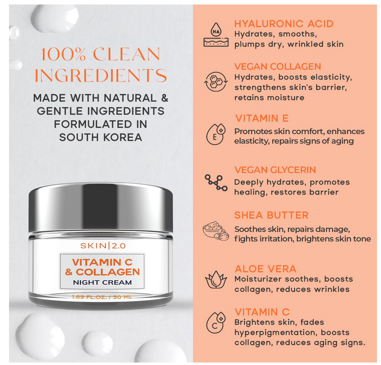 Hidratante Facial Vitamina C & Colágen - Ml Todo Tipo De Piel DíaHidratante Facial Vitamina C & Colágen - Ml Todo Tipo De Piel Día Nuevo Hidratante Facial Vitamina C & Colágen - Ml Todo Tipo De Piel Día