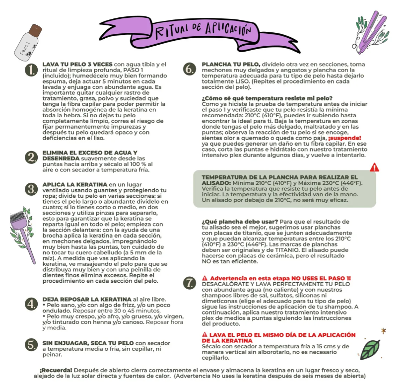 Keratina 1 Litro 8 Personas (grande) - Ritual Botánico
